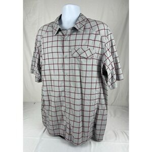 REI CO-OP SHORT SLEEVE BUTTON UP SHIRT MENS XXL PLAID OUTDOOR HIKING LIGHTWEIGHT